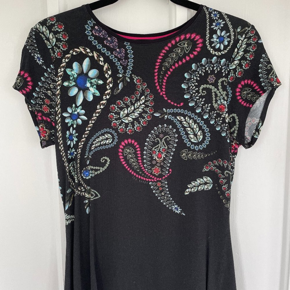 Ted Baker Paisley Gem Tee | Color: Black/Multi | Size 2